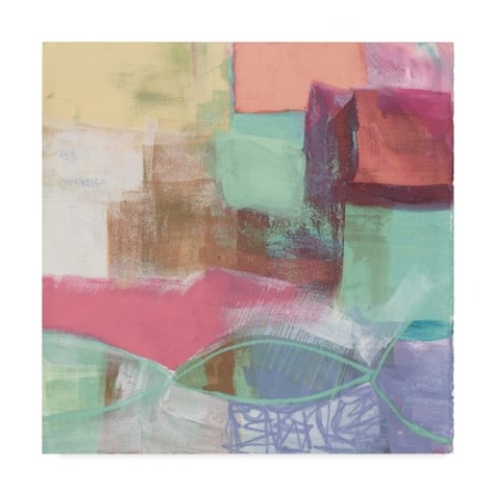 Jane Davies 'Fun Colors I Cool Chromatic' Canvas Art,18x18
